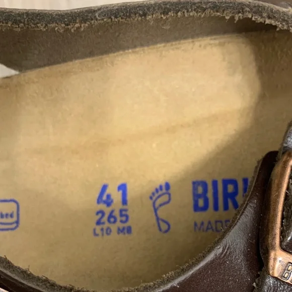 Birkenstock Dark Brown Leather Sandals - Picture 8 of 8